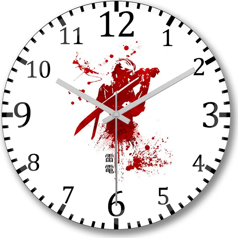 Baskı Dükkanı Print Shop Raiden Wall Clock Curved Real Glass