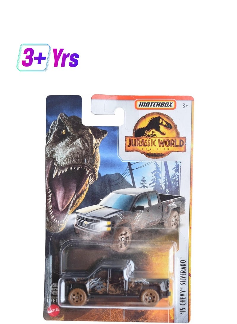MATCHBOX ماتشبوكس '15 شيفروليه سيلفرادو، عالم الديناصورات دومينيون