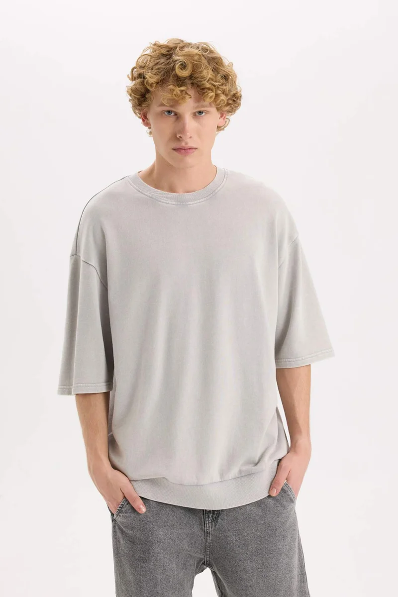 DeFacto Loose Fit Crew Neck Short Sleeve T-Shirt