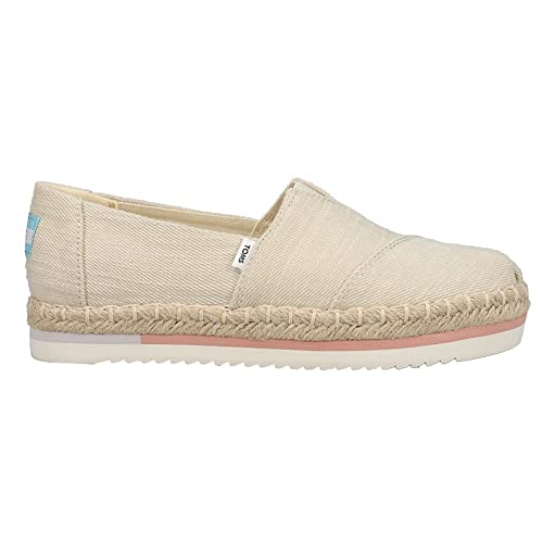 TOMS Women's Alpargata Platform Rope Loafer Flat, Natural Heavy Twill, 9.5 - Image 2