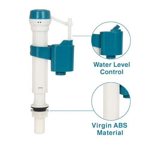 Prem's Big High-Pressure Anti-Siphon Ball Cock Fill Valve, Adjustable 7-11" Fit, Anti-Siphon Backflow Protection, Universal for One- & Two-Piece Toilets, White - Image 5