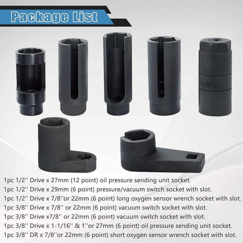 ATP Automotive Oxygen Sensor Socket Set 7PC Socket Set - Image 2