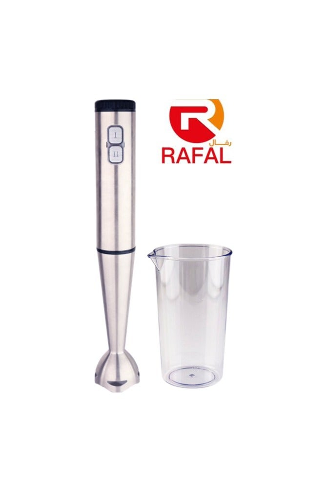 رافال خلاط يدوي 2 في 1 من الاستانلس/ 2سرعة/كوب مقاوم للكسر 600 مل/4 شفرات/1200 وات - Image 2