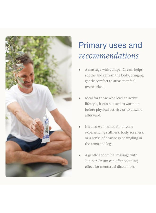 SwissJust Juniper Massage Cream, 96g. Soothes Muscle & Joint Pain. Pre-Workout & Post-Work Out Body Cream. Herbal Body Cream for Elderly People by Swiss Just. - Image 3