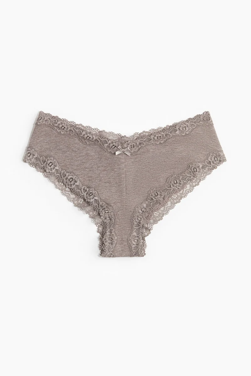 H&M 5-pack cotton and lace hipster briefs