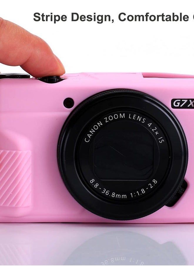 Pocoukate Camera Body Case for Canon G7X /G7X Mark II/Mark III Silicone Case Cover with Optical 9H Hardness 0.3mm Ultra-Thin DSLR Camera Screen Protector  - Image 2