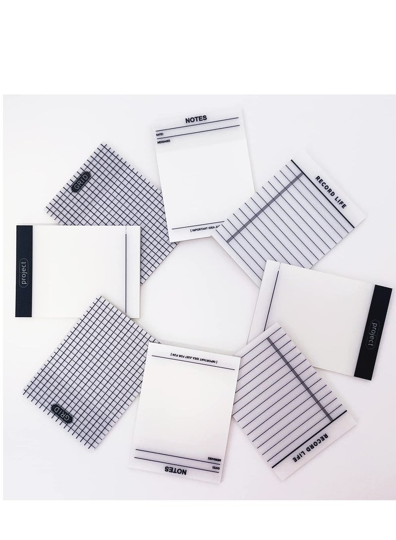 SYOSI Transparent Sticky Note Pads - 400Pcs Waterproof Self-Adhesive Pad，Translucent Sticky Notes Suitable for Reading、Studying、 Home、Office、School，Sticks Securely，Removes Cleanly - Image 1