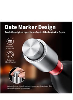 KASTWAVE Wine Bottle Stoppers 2-in-1 Vacuum Wine Stopper Stainless Steel Wine Savers, Reusable Wine Preserver, Vacuum Pump Corks Keep Wine Really Fresh  - Image 5