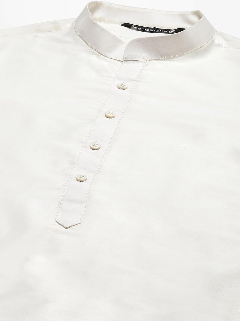 See Designs Men Off White Kurta Pajama & Pink Woven Design Jacquard Nehru jacket - SD2NJ_23901S - Image 4