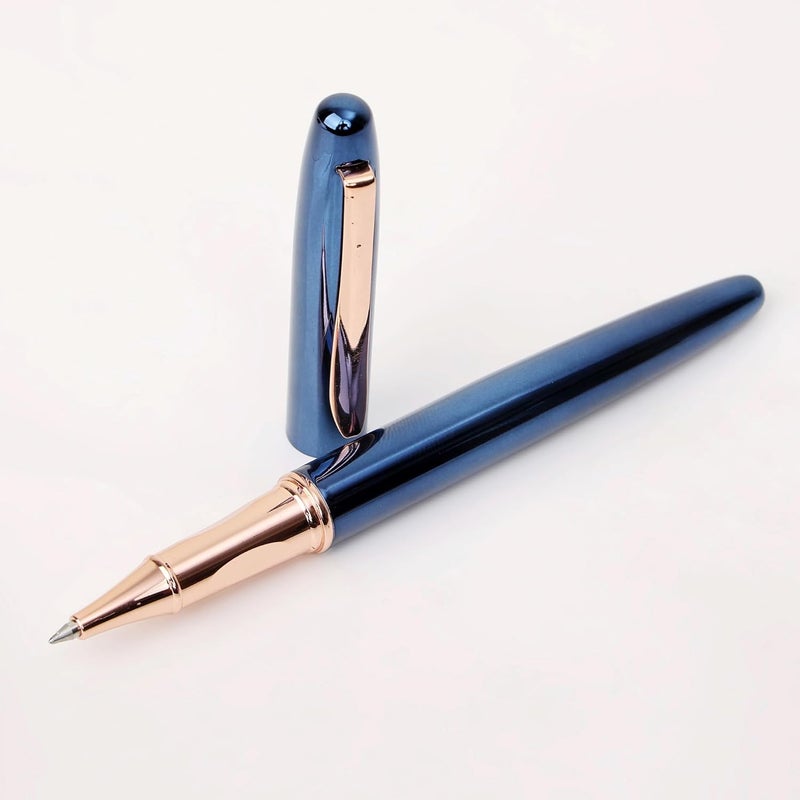 crewtone 20753 Luxury Roller Ball Pen Glossy Finish Metal Body with Copper Designer Clip & Trim, Gift Set for Men & Women, Executives with High End Gift Box. - Image 4