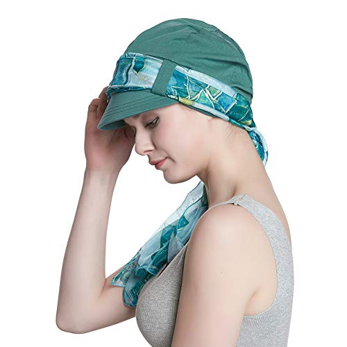 Alnorm Head Scarf for Women Chemo Cotton Baseball Cap Sun Hat Visor - Image 1
