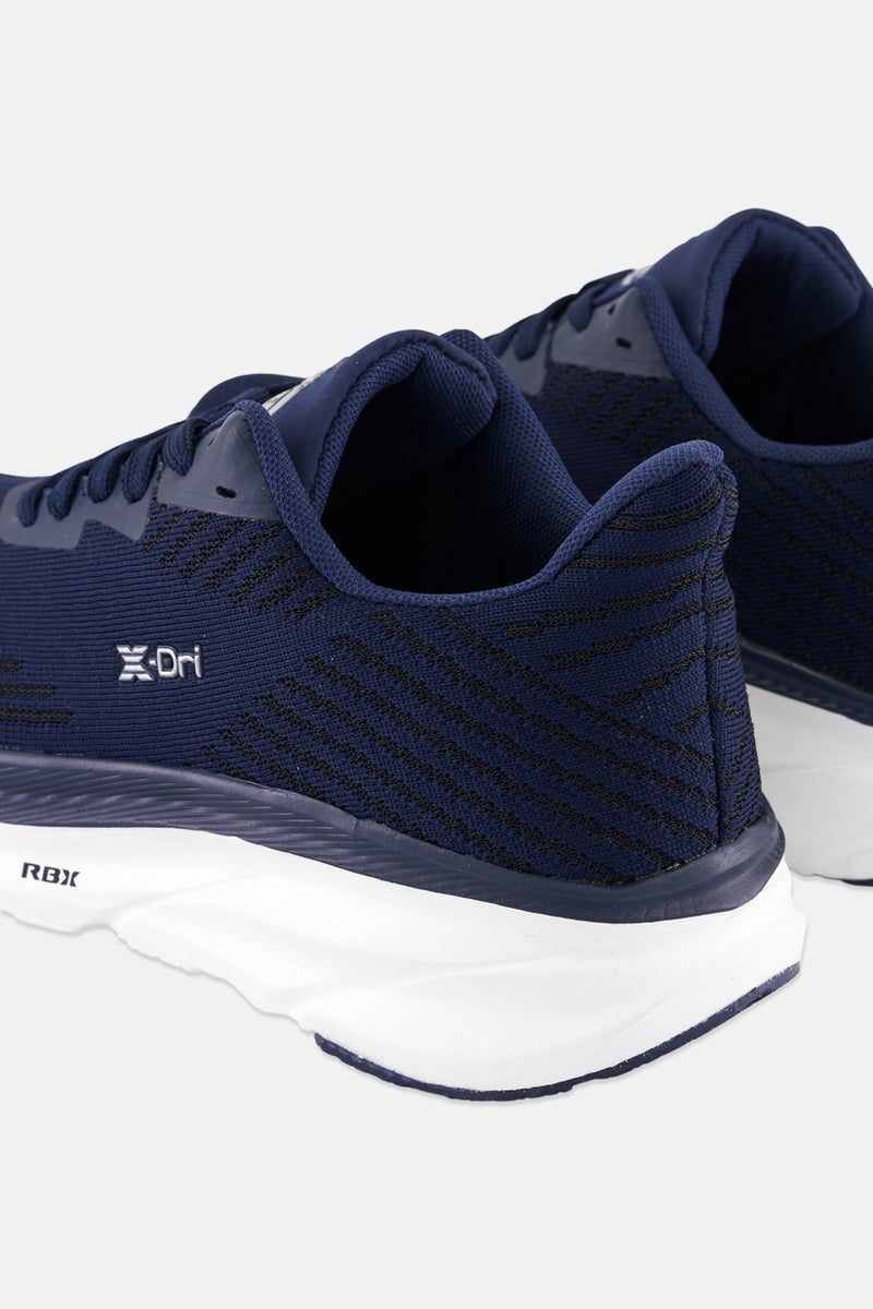 RBX Men Brand Logo Lace Up Training Shoes, Navy - Image 2