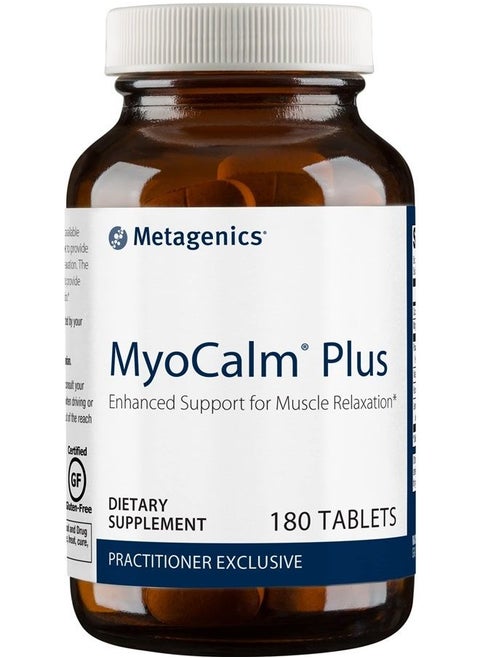 MyoCalm Plus with Passionflower and Valerian Root, Enhanced Calcium and Magnesium Supplement Formula for Muscle Relaxation and Comfort - 180 Tablets, 60 Servings