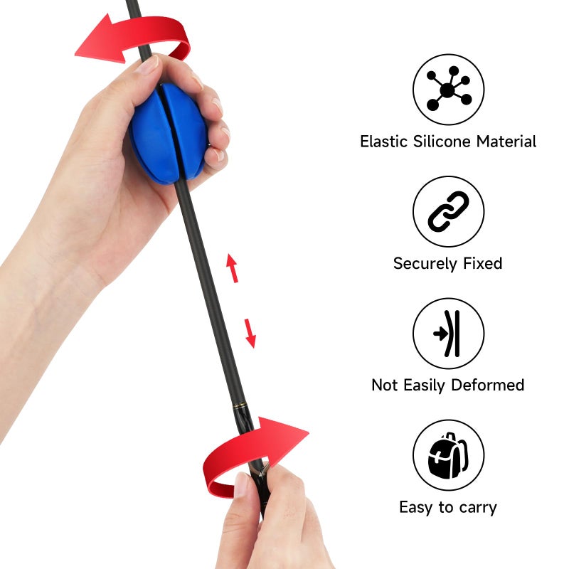 SAN LIKE Fishing Rod Fixed Balls Rod Racks 6PCS Portable Silicone Fishing Pole Puller Fishing Rod Fixed Tool Fishing Rod Protector, Nice Fishing Gifts for Fishing Enthusiasts Men Women, Blue - Image 3