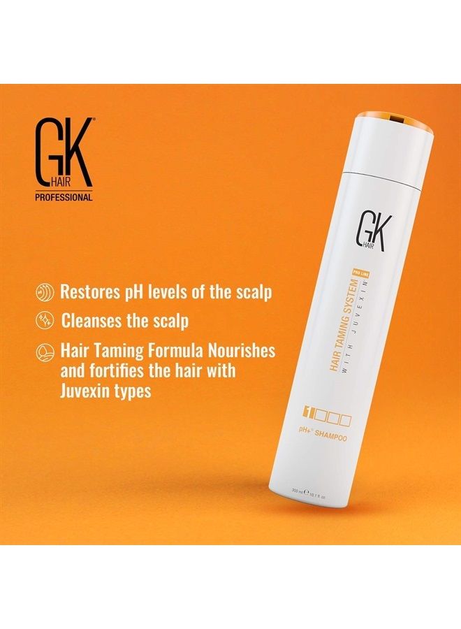 GK Hair Global Keratin pH+ Pre-Treatment Clarifying Shampoo (10.1 Fl Oz/300ml) For Preps Hair Deep Cleansing,Removes Impurities -With Aloe Vera, Vitamins & Natural Oils All Hair Types Men and Women  - Image 3