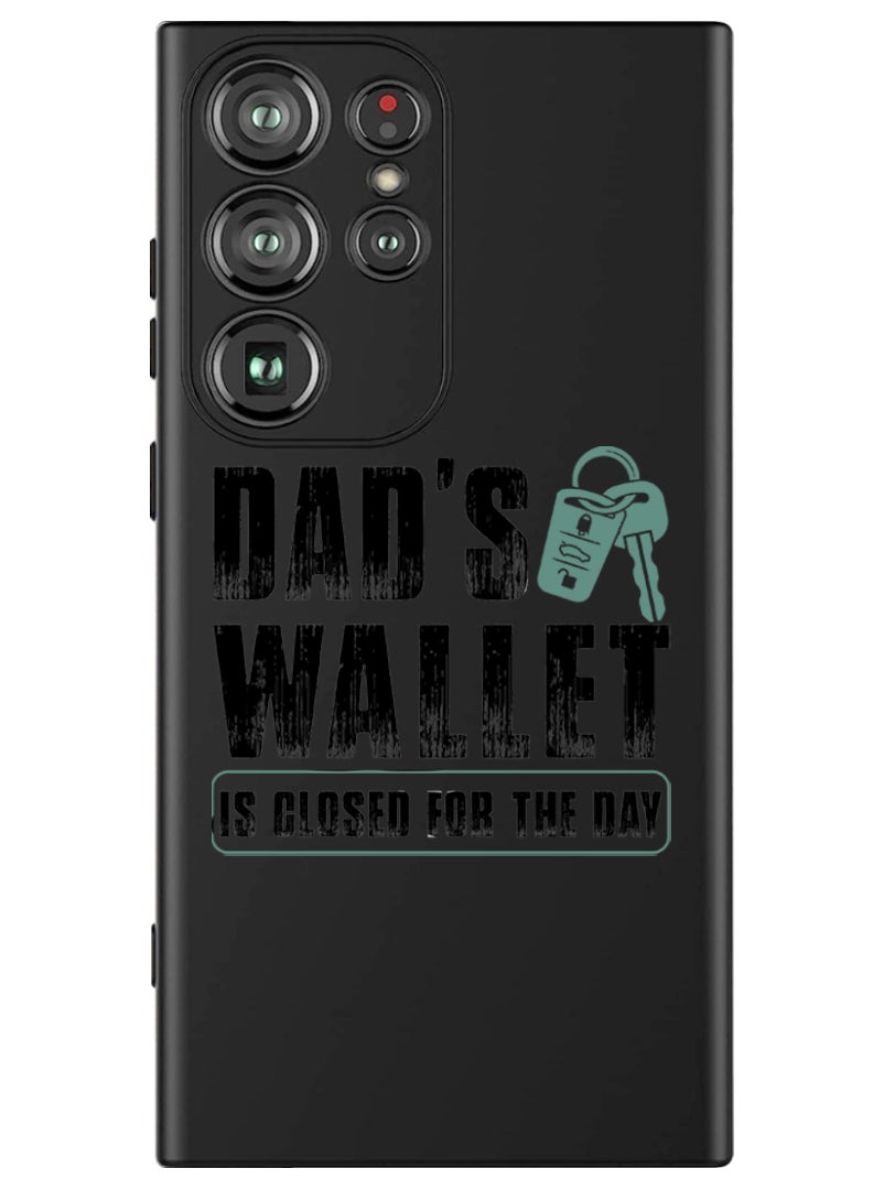 Theodor Protective Slim Fit Case Liquid Silicone Cover with Full Body Protection Anti-Scratch Shockproof Case For Samsung Galaxy S24 Ultra (Black) - Dads wallet Black  - Image 1