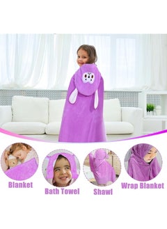 Generic Baby Hooded Towel, Baby Hooded Towel, 80 x 140cm Super Soft and Super Absorbent (Purple)  - Image 3