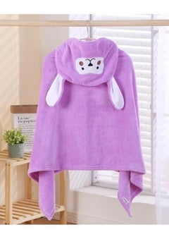 Generic Baby Hooded Towel, Baby Hooded Towel, 80 x 140cm Super Soft and Super Absorbent (Purple)  - Image 4