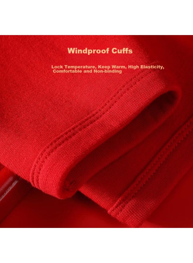 Septwolves Men's Thermal Underwear Set With Plush And Thick Ultra-soft Technology, Velvet Red Plus Size Upgrade Warmth - Image 2