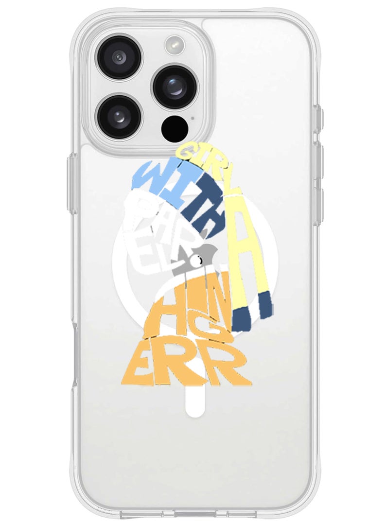 Theodor iPhone 16 Pro Magsafe Magnetic Case for iPhone Compatible with Wireless Charging, Shockproof Phone Bumper Cover - Girl with - Image 1