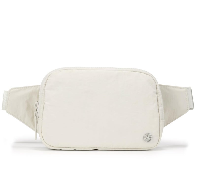 Pander Belt Bag Large 2L, Nylon Fanny Pack Purse for Women and Men with Adjustable Strap, White Opal - Image 1