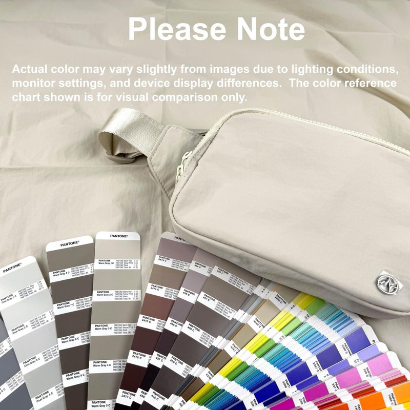 Pander Belt Bag Large 2L, Nylon Fanny Pack Purse for Women and Men with Adjustable Strap, White Opal - Image 3