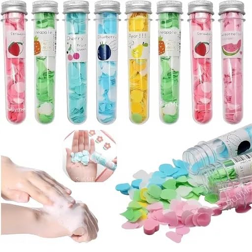 Nirvani Travel Paper Soap Flower Design for Travel Essential Dissolvable Soap Sheets for Hand Wash For Kids,Women & Men Unbreakable Bottle Easy to Carry (Multi Colors)-Pack of 6 - Image 4