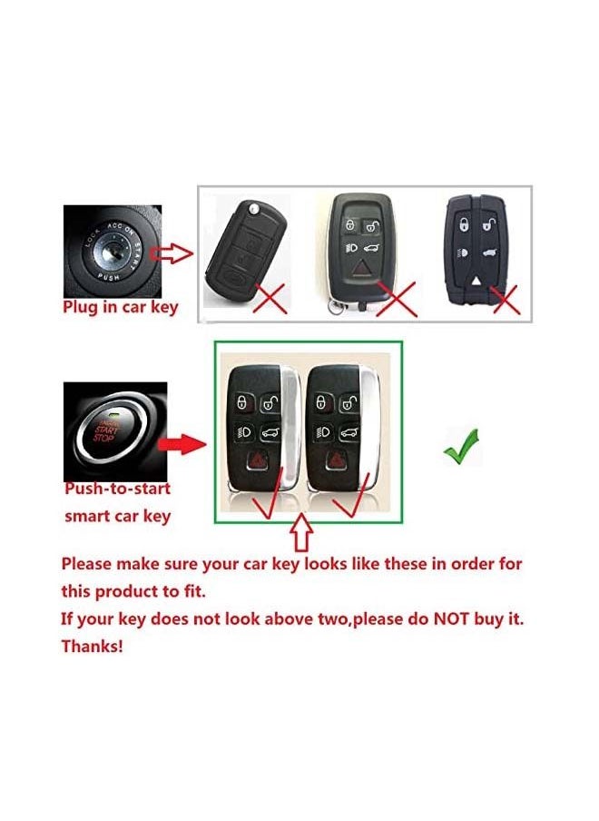 Generic - Carbon Fiber Key Fob Cover  For Land Rover Range Rover And  Jaguar XE XF XJ F-PACE F-Type Smart Car Remote Key - Red - Image 1
