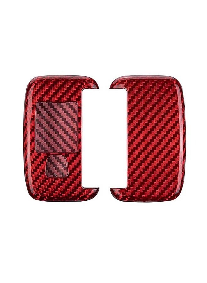 Generic - Carbon Fiber Key Fob Cover  For Land Rover Range Rover And  Jaguar XE XF XJ F-PACE F-Type Smart Car Remote Key - Red - Image 1