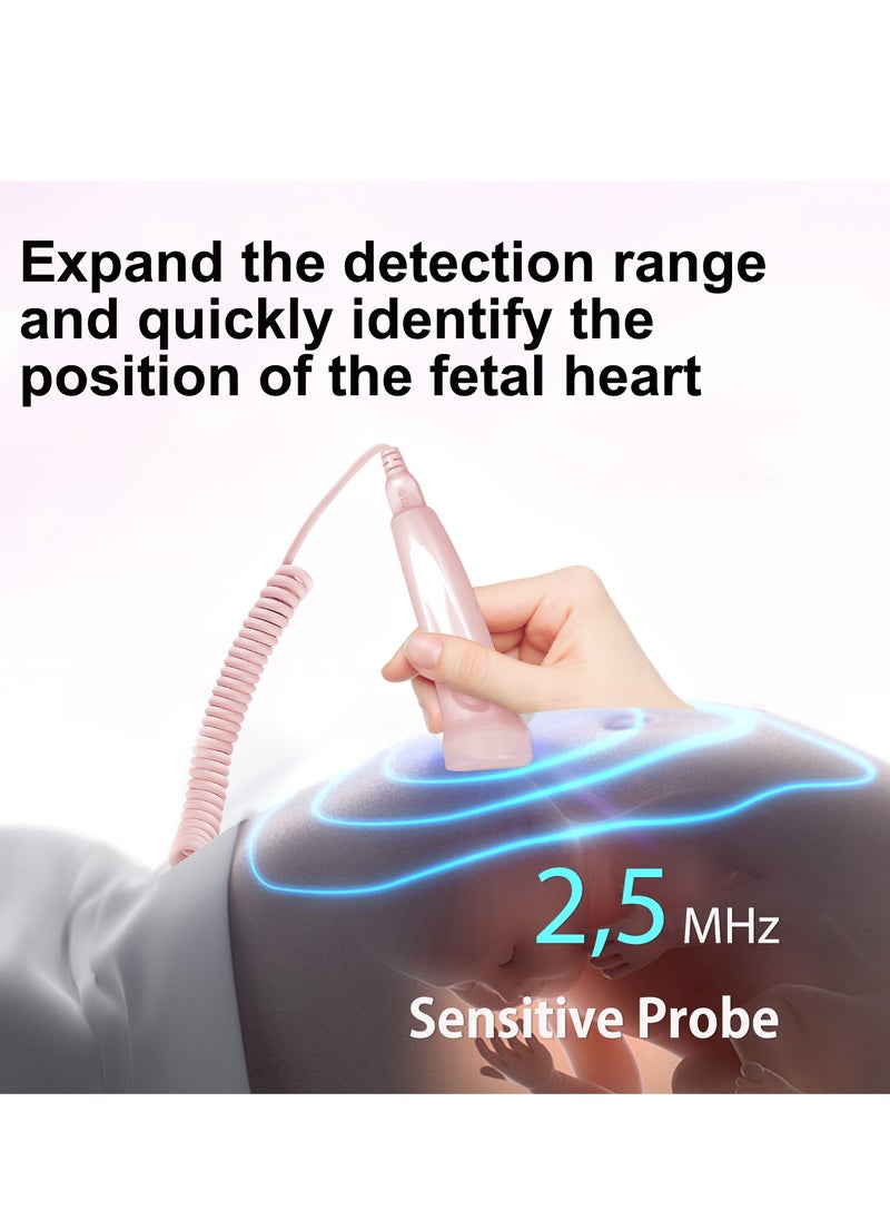 Britzgo Britzgo Doppler Ultrasound Baby Heart Rate Detector LED Heartbeat Monitor Radiation Free Stethoscope Portable Maternity Ultrasound Heart Rate Monitor  - Image 5