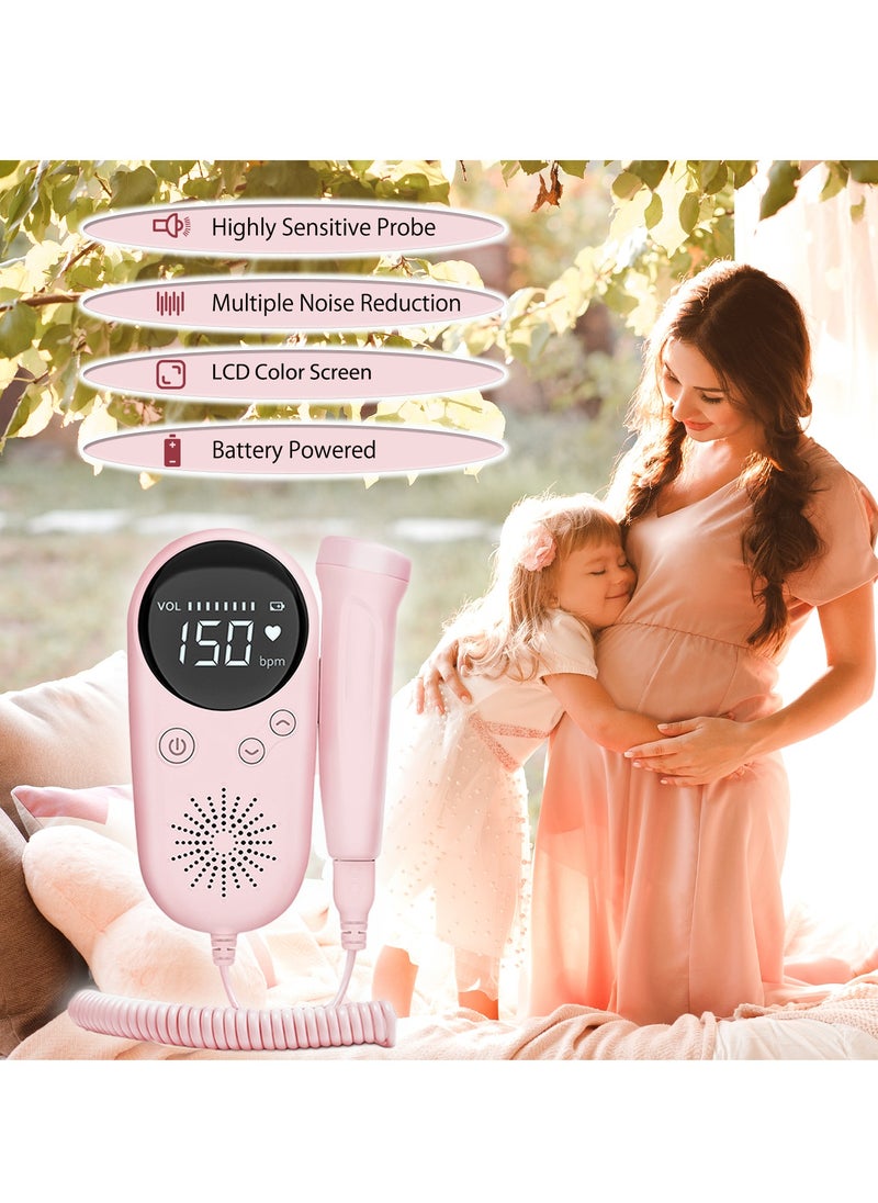 Britzgo Britzgo Doppler Ultrasound Baby Heart Rate Detector LED Heartbeat Monitor Radiation Free Stethoscope Portable Maternity Ultrasound Heart Rate Monitor  - Image 3
