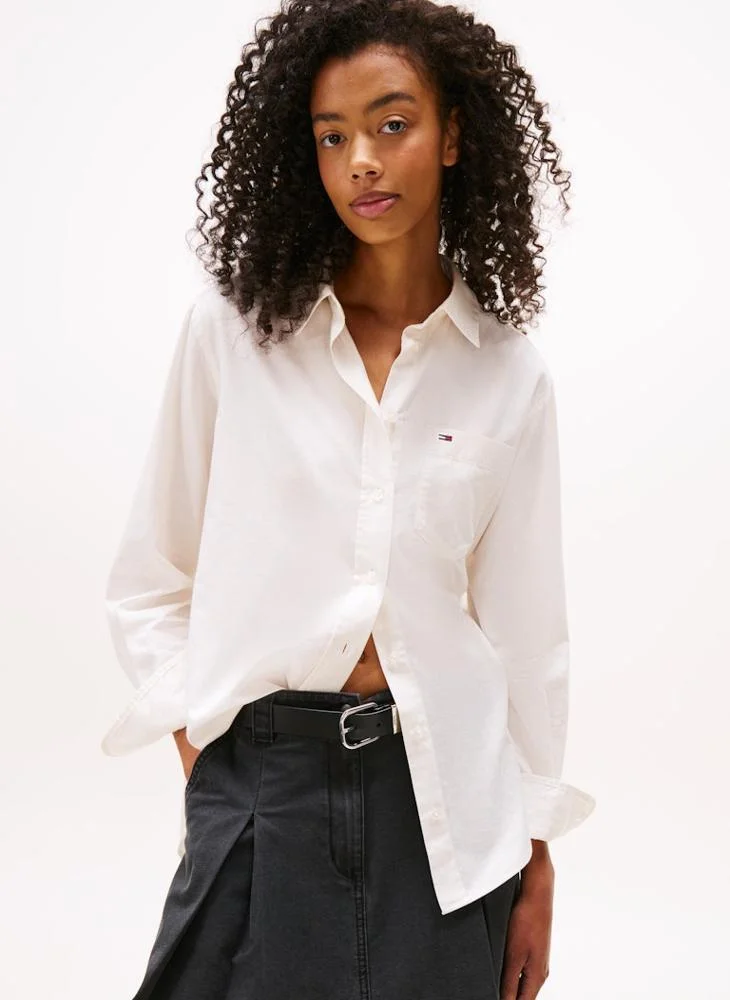 TOMMY JEANS Logo Long Sleeve Shirt