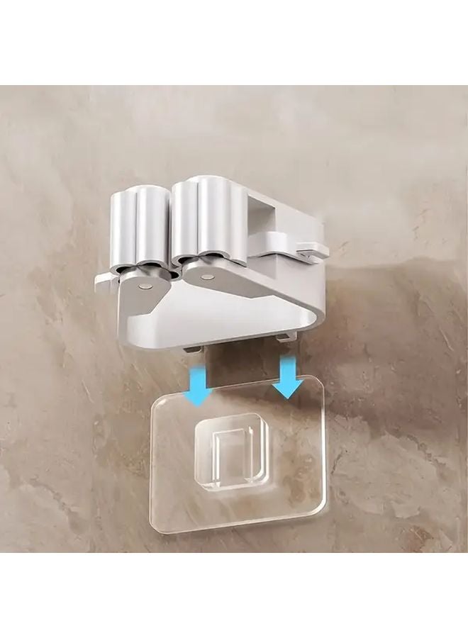 رمادي 6 قطع خطافات حائطية ثقيلة بدون حفر للتخزين في الحمام والمطبخ - Image 2