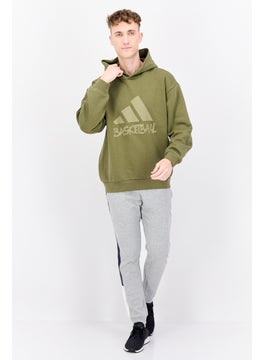 Adidas Men Sportswear Fit Long Sleeves Running Sweatshirt, Green  - Image 3