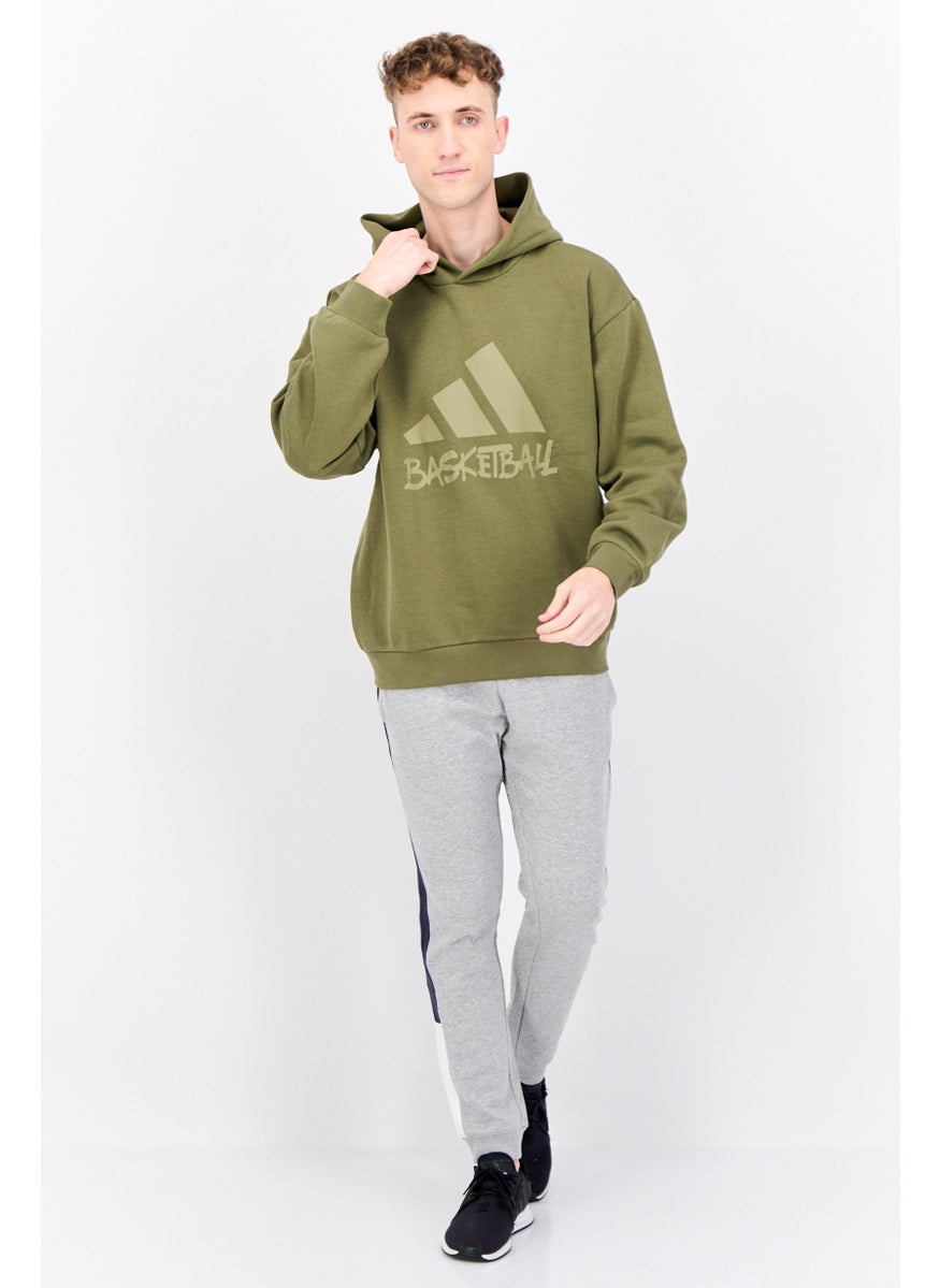 Adidas Men Sportswear Fit Long Sleeves Running Sweatshirt, Green  - Image 3
