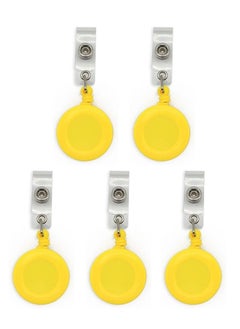 PARTNER 5-Piece Badge Reel for ID Cards Yellow  - Image 1