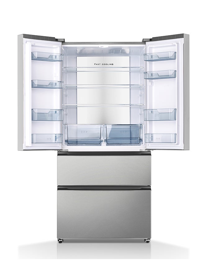 HOOVER 670 Liters Gross Capacity French Door Refrigerator,Inverter Compressor With 10 Year Warranty, Metal Cooling Technology,Touch Control Display,LED Lights, Fast Cooling, Steel Finish-HFD-K670-S HFD-K670-S Silver - Image 2
