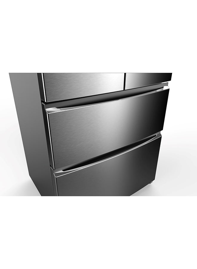 HOOVER 670 Liters Gross Capacity French Door Refrigerator,Inverter Compressor With 10 Year Warranty, Metal Cooling Technology,Touch Control Display,LED Lights, Fast Cooling, Steel Finish-HFD-K670-S HFD-K670-S Silver - Image 4