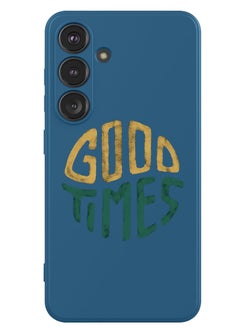 Theodor Protective Slim Fit Case Liquid Silicone Cover with Full Body Protection Anti-Scratch Shockproof Case For Samsung Galaxy S24 Plus (Blue) - Good times  - Image 1