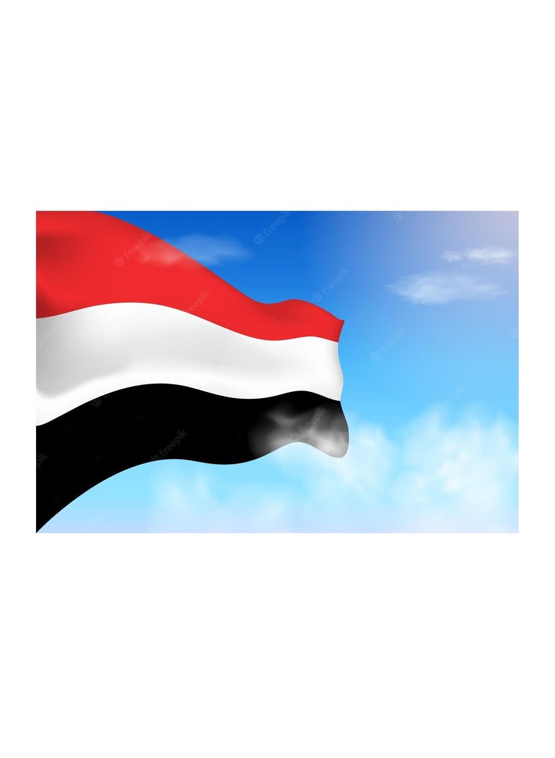 Romario Yemen Flag- Vivid Color & UV Fade Resistant, Lightweight, Show support at sporting events and other celebrations, All around stitched, - 96 x 64cm - Image 4
