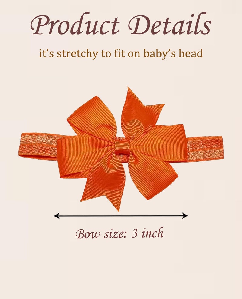 WillingTee Hairband, Baby Girls Headbands 3Inch 40 Colors Grosgrain Ribbon Hair Bows Choice for Baby Girls Infants Toddler Kids Teens and Children - Image 3