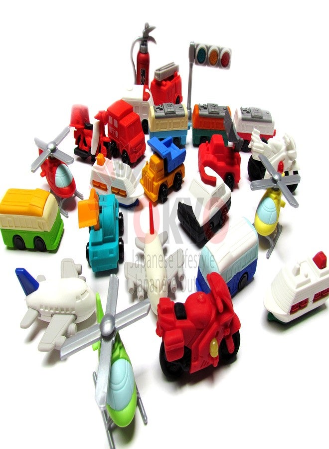 Iwako 10 Assorted Iwako Eraser - Vehicle Collection (Erasers will be randomly selected from the image shown) - Image 1