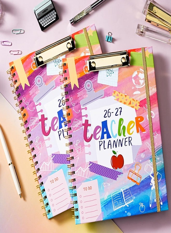 Pinchoco Teacher Planner 2026-2027 - Teacher Lesson Planner, July 2026 - June 2027, 9" x 11", 2026-2027 Academic Planner Weekly and Monthly, Lesson Plan Book for Teachers, Colorful Tabs, Inner Pocket, Clipboard - Image 2