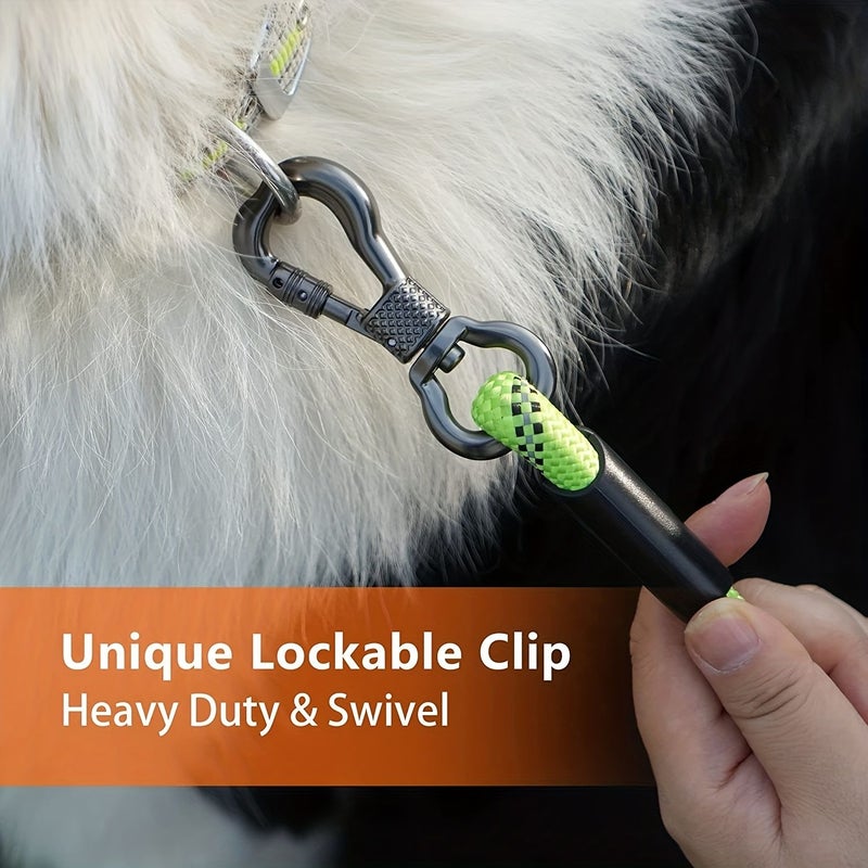 Comfortable Padded Handle Heavy Duty Dog Leash For Walking Small Medium Large Dogs Tangerine Red Size M - Image 3