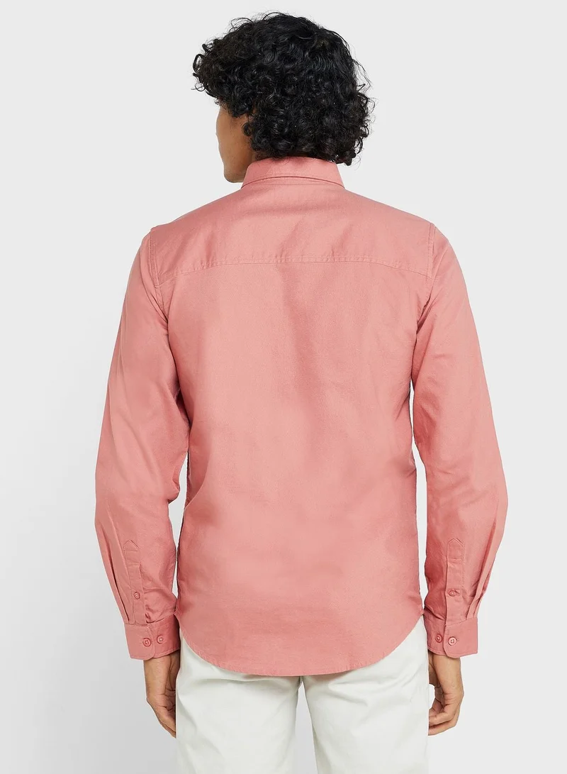 سفنتي فايف قميص قطني نقي كاجوال بجيوب فردية