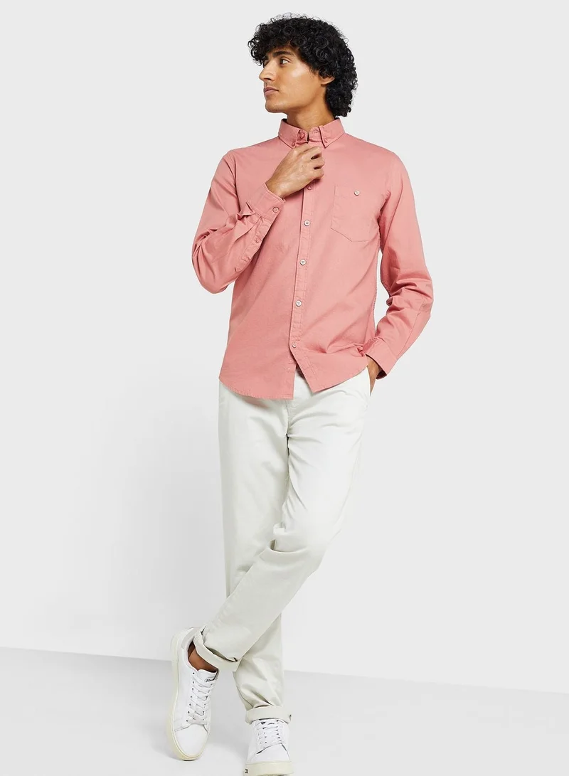 Seventy Five Pure Cotton Casual Single Pocket Shirt