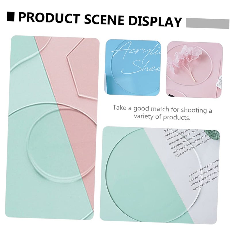 3 Pcs Acrylic Photo Prop Board For Creative Display Makeup Photography Background - Image 3