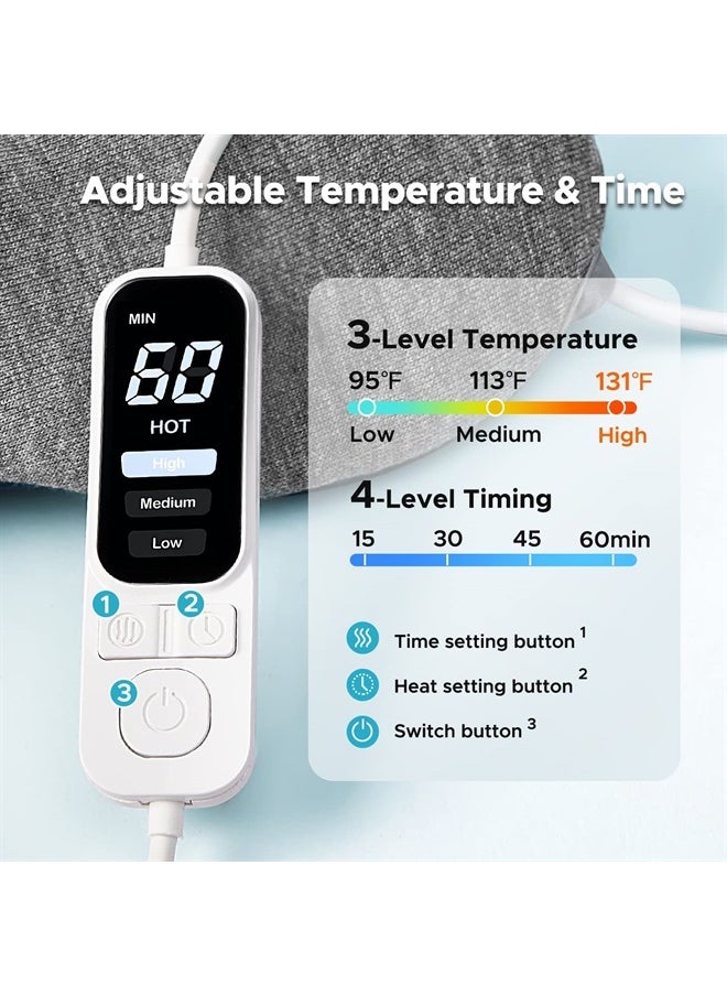 Ezona Heated Eye Mask, Warm Eye Compress Mask for Dry Eyes, USB Electric Eye Heating Pad with Temperature & Timer Control, Dry Eye Mask for Dry Eyes, Blepharitis, Sinus Migraine  - Image 3