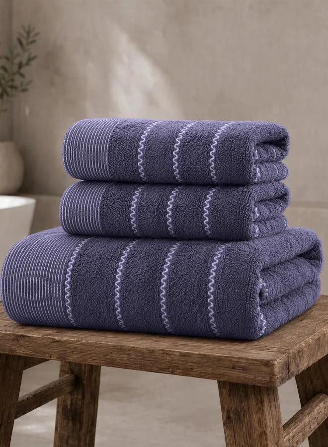 Styli Pack of 3 - Bath Towels, Navy Blue