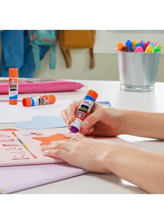 ELMER'S Washable Dissappearing Purple School Glue Sticks, 3 Pack, 6 grams Each (E520) - Image 4